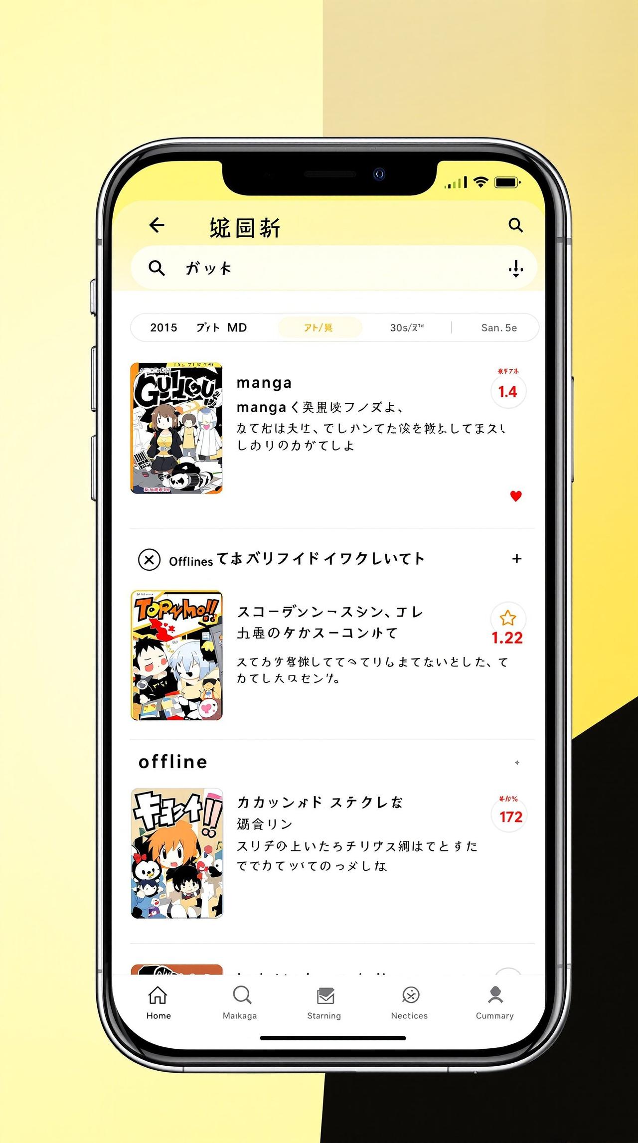 36漫画APP界面展示 - 下载管理